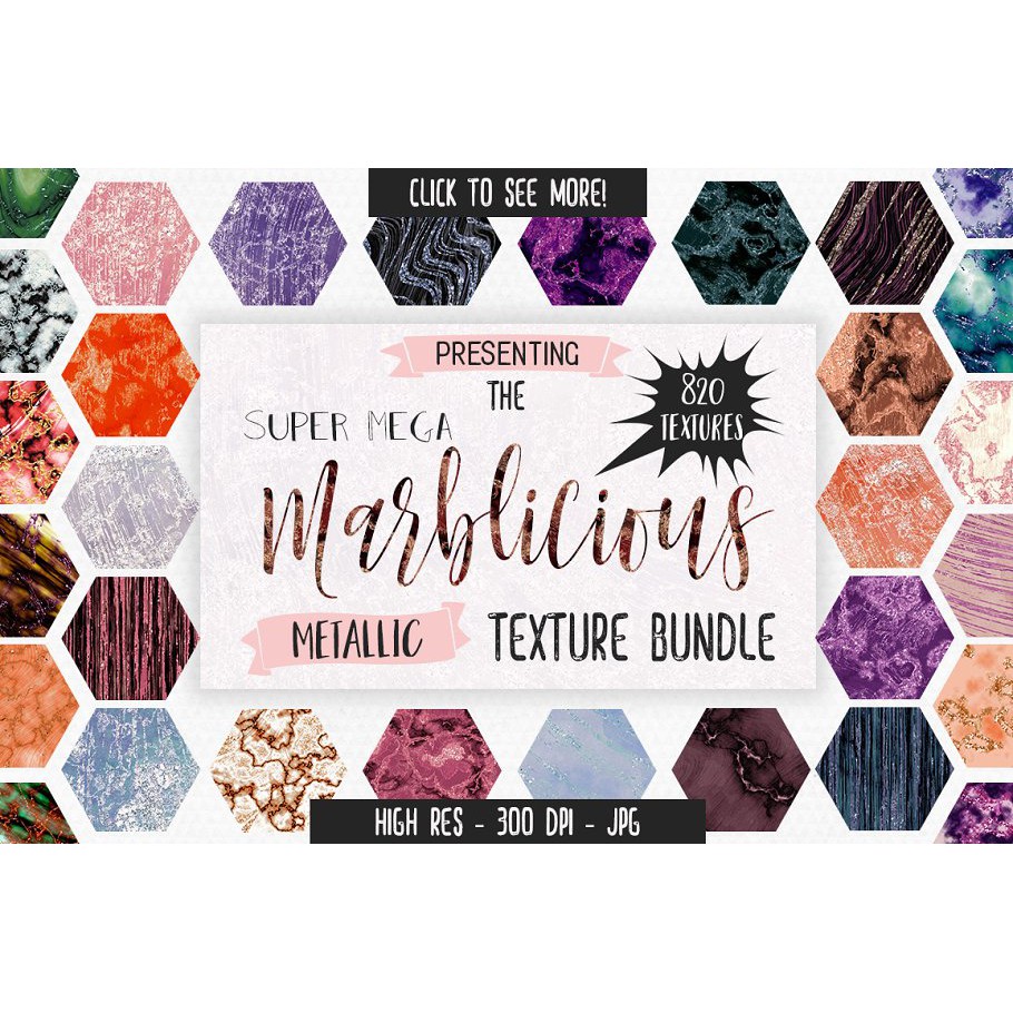 Metallic Marble Textures Bundle - JPEG Ultra HD