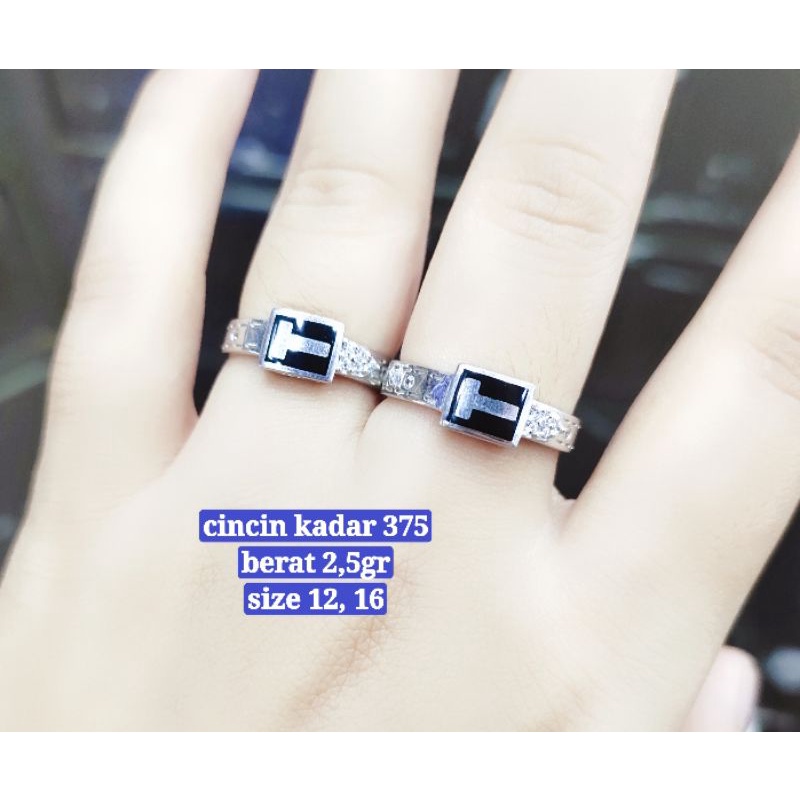 cincin cat hitam Tiffany fashion