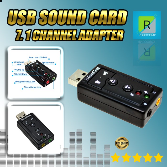 USB SOUND CARD 7. 1 CHANNEL Adapter - TC-03