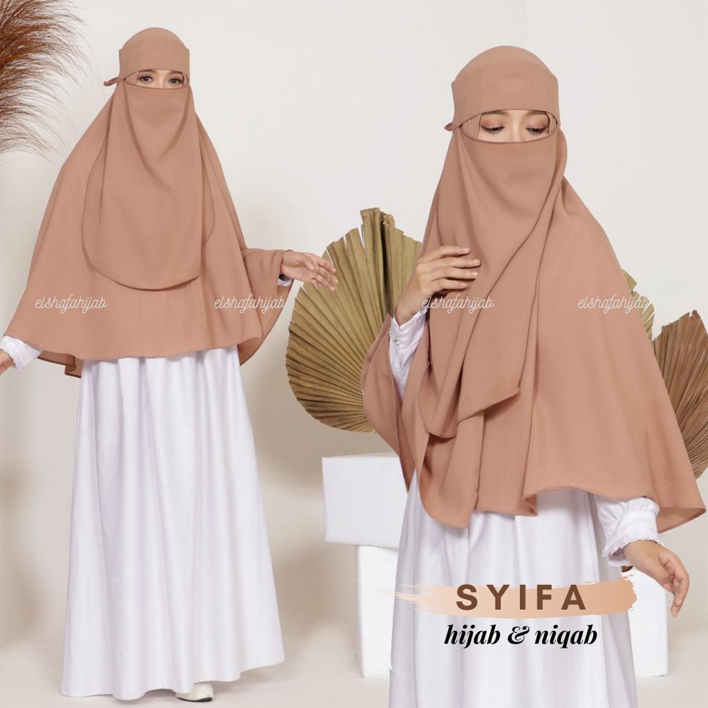 HIJAB JILBAB INSTAN CADAR + NIQAB BANDANA / KERUDUNG NIQAB NINJA / HIJAB INSTAT CADAR BANDANA / BAHAN WOLFIS