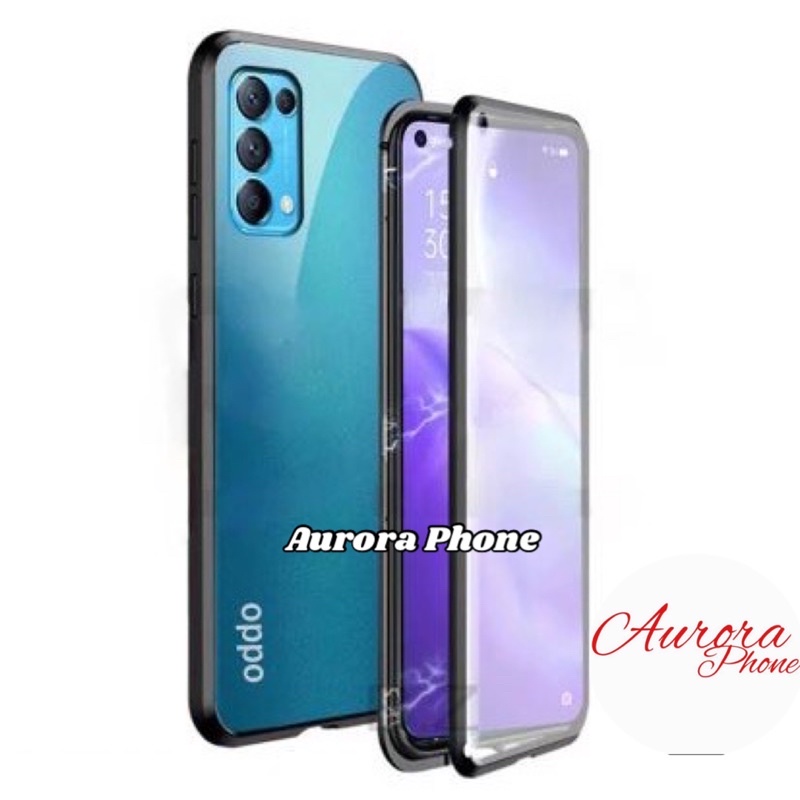 Oppo Reno 5 5G Case Magnetic Double Side Glass / Case Magnetic Oppo Reno 5 5G / Case Magnetic Reno 5 5G / Magnetic Reno 5 5G / Cassing Oppo Reno 5 5G