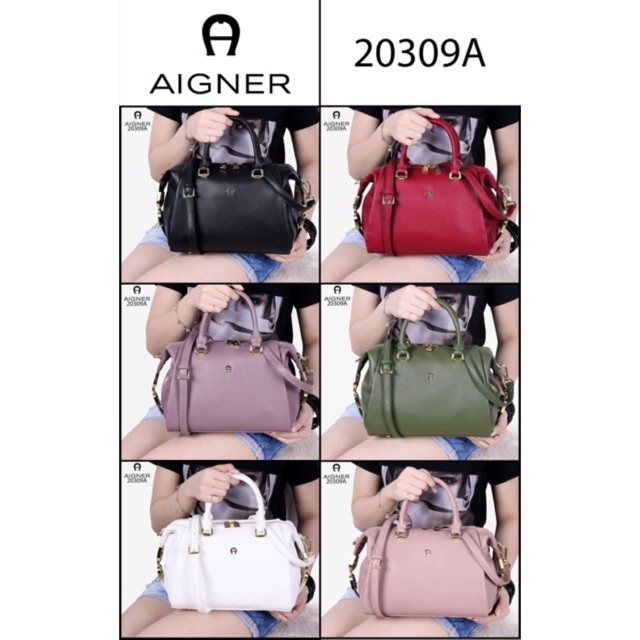 TAS AIGNER 20309A# NEW Arrival AIGNER RORO ROMA Handtasche Generbtes Handbags Grained Cowhide Gold