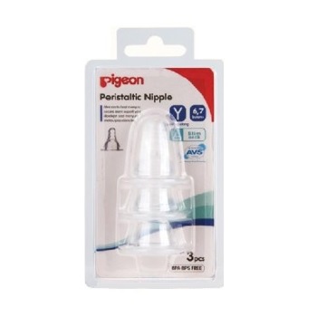 Pigeon Peristaltic Slim Neck Nipple Y (isi 3pcs)