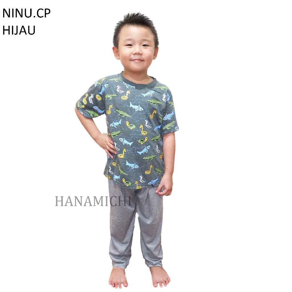 Hanamichi NINU.CP Baju Tidur Anak Bergambar Lengan Panjang