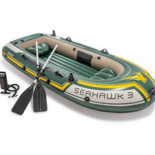 Intex 68380 - perahu karet intex seahawktm 3 boat set - perahu karet