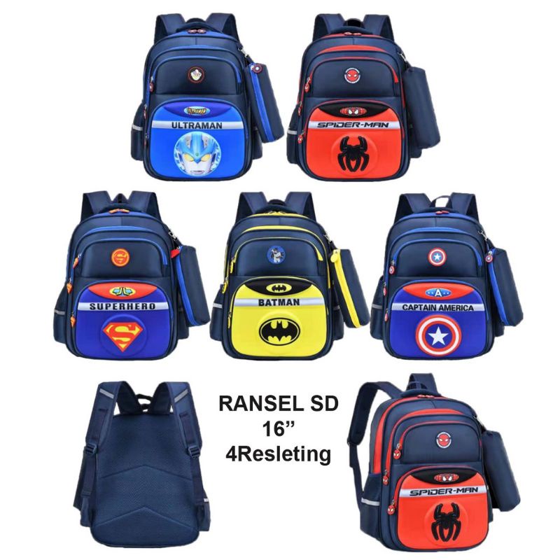 KOLEKSI TAS ANAK SEKOLAH SD BESAR GRATIS TEMPAT PENSIL ASLI IMPORT/TAS ANAK CEWEK/TAS ANAK SEKOLAH COWOK/TAS SUPERHERO/TAS SPIDERMAN/TAS CAPTAIN/TAS ULTRAMAN/TAS SEKOLAH IMPORT/TAS MODEL BARU/TAS SEKOLAH SUPERHERO/TAS ANAK LAKI LAKI/TAS RANSEL BESAR SD