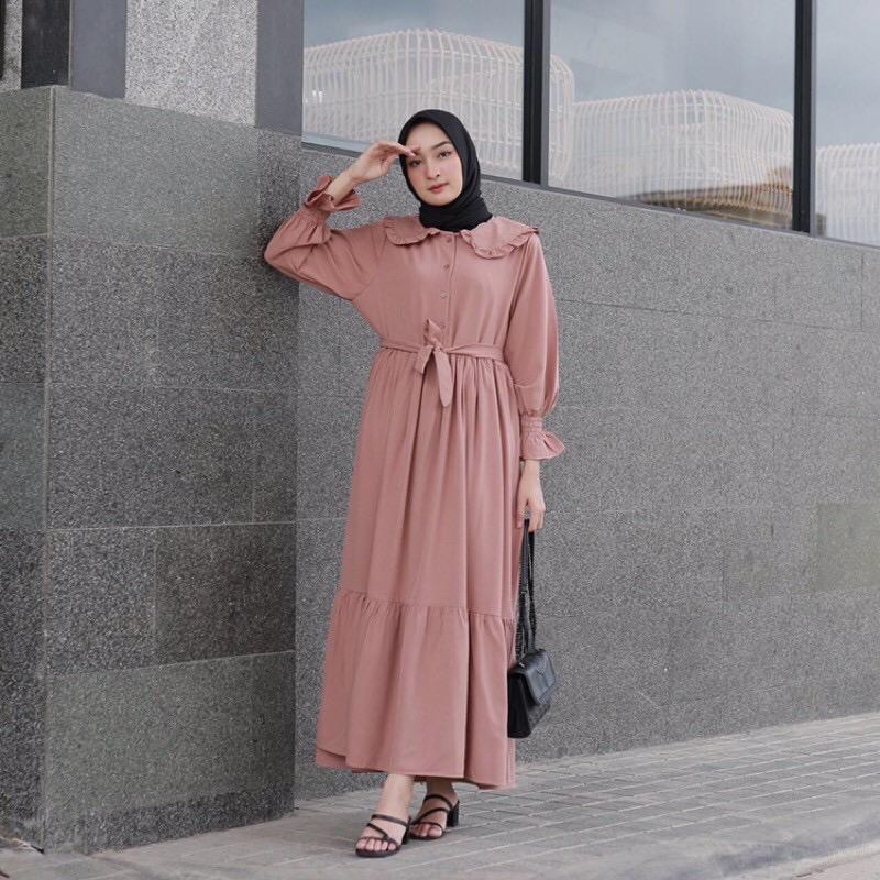 ( S M L XL XXL XXXL 5L ) Rowena maxy | Gamis jumbo best seller