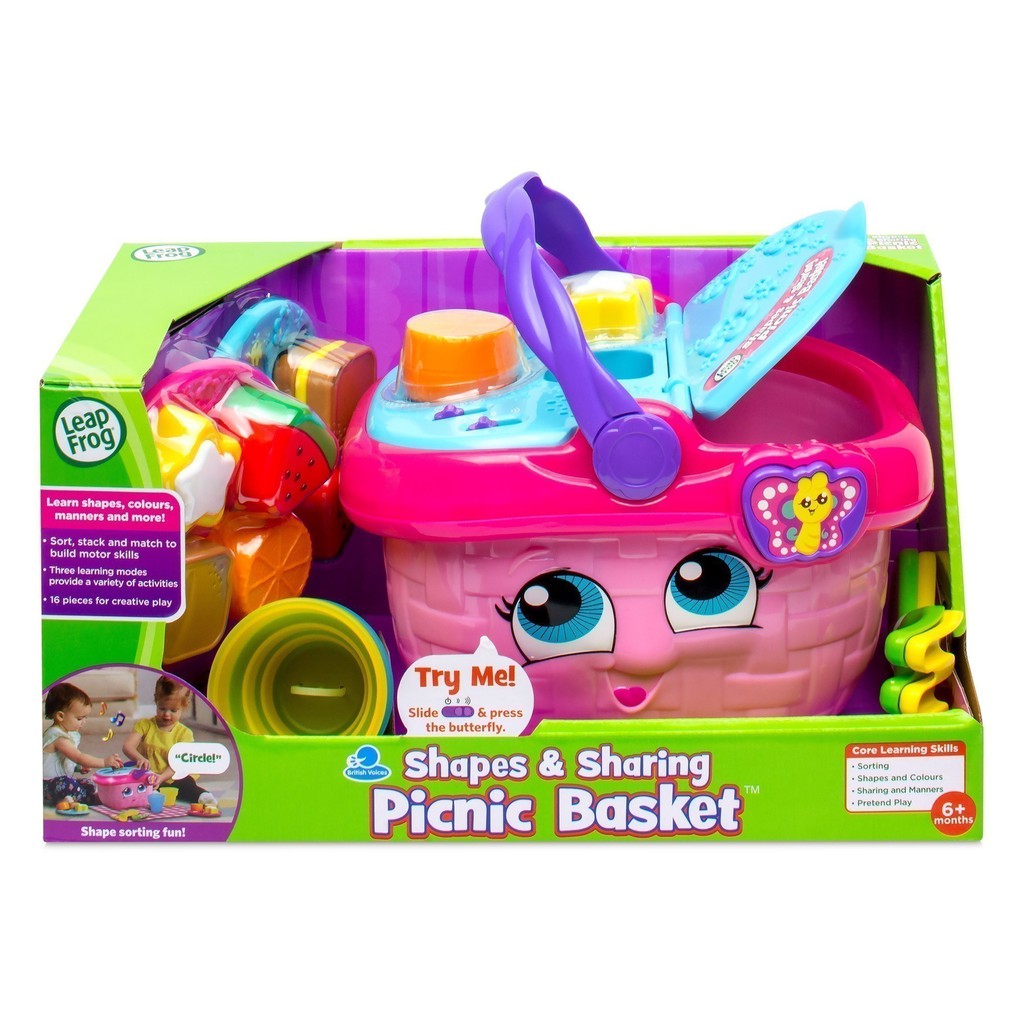 LEAPFROG SHAPES AND SHARING PICNIC BASKET SORTING ORIGINAL BABY TOYS MAINAN BAYI