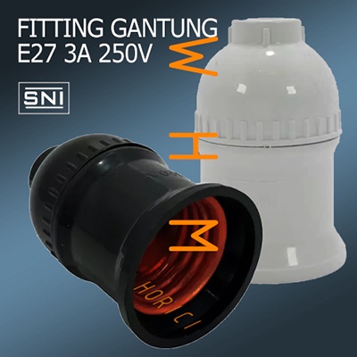 3A-5A 250V FITTING GANTUNG HITAM &amp; PUTIH Fiting - Fitting gantung Itami -Lamp Holder Itami