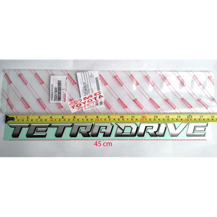 Stiker Sticker TETRADRIVE Fortuner VRZ 75320-TA051