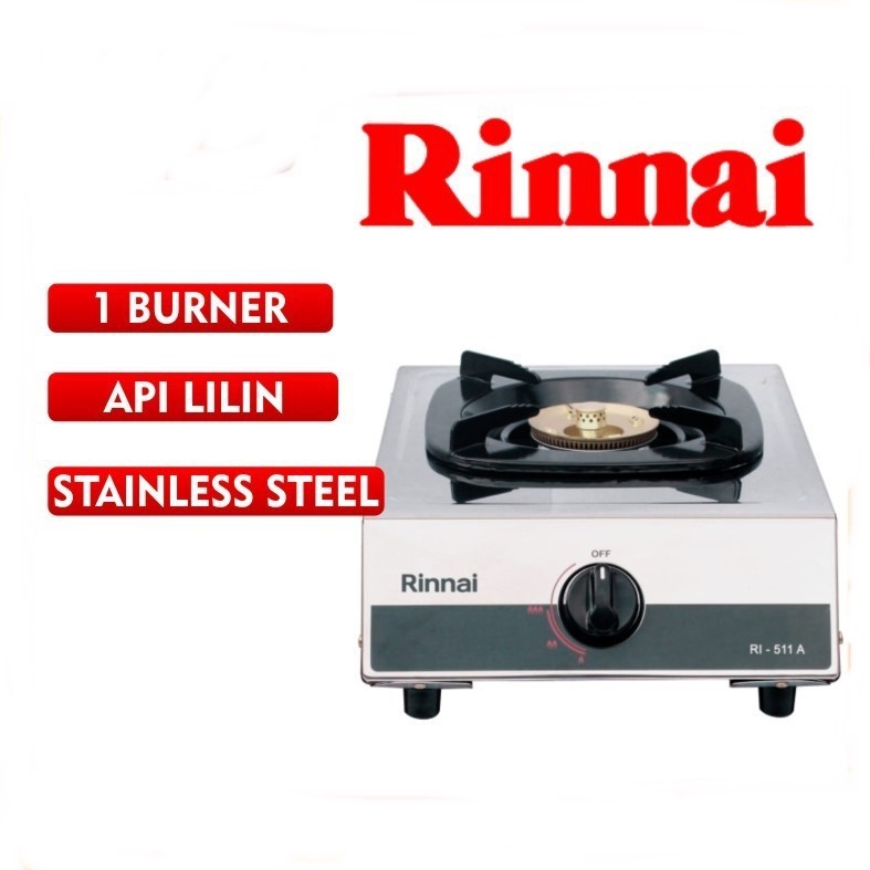 Rinnai RI-511A Kompor Gas 1 Tungku Stainless