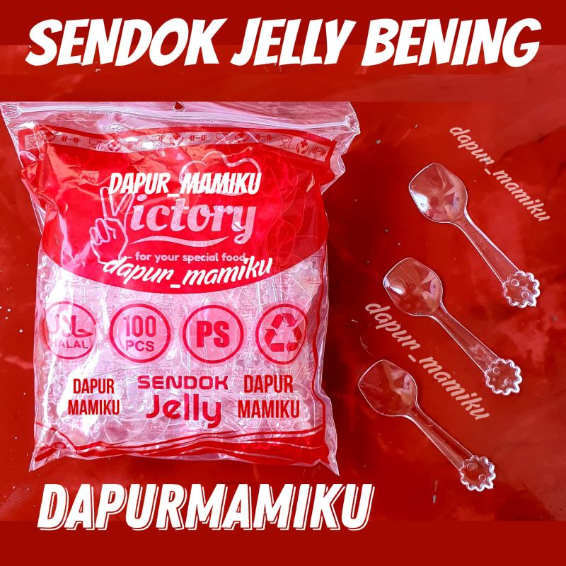 DAPURMAMIKU ( Sendok jelly bening Victory ) sendok agar bening bunga sendok puding pudding sendok eskrim es krim sendok ice cream