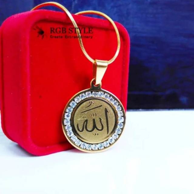 Kalung titanium asli stainless steel