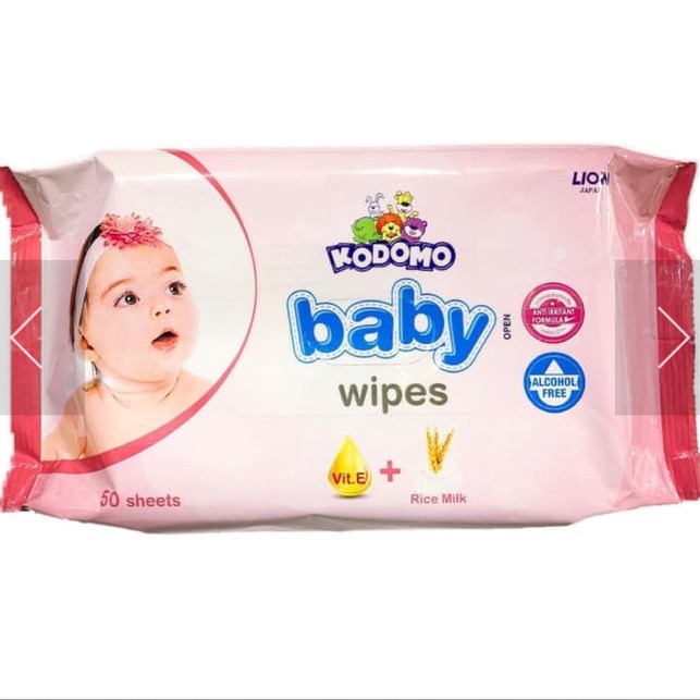 [READY STOCK TERMURAH] Tisu Basah Kodomo Baby Wipes 50 sheets Tissue