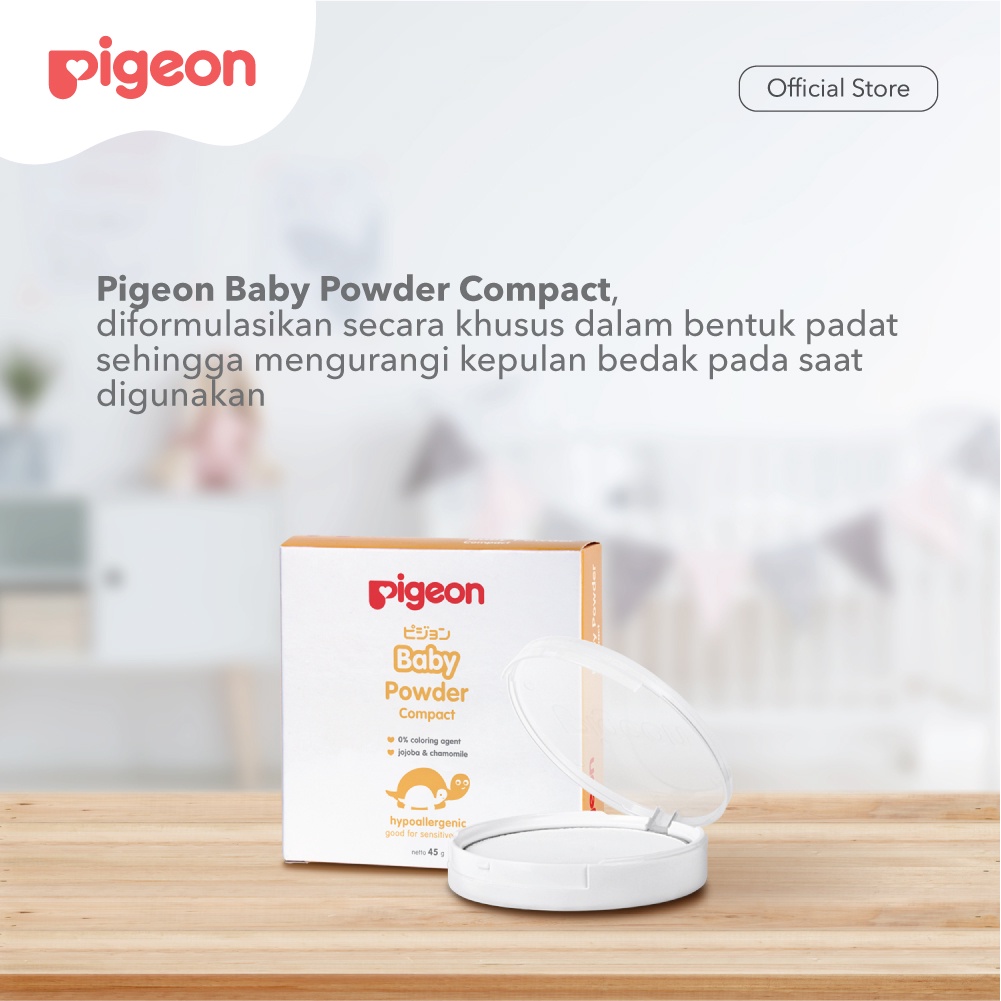 PIGEON Baby Powder Cake Chamomile 45Gr Refill | Bedak Padat Bayi