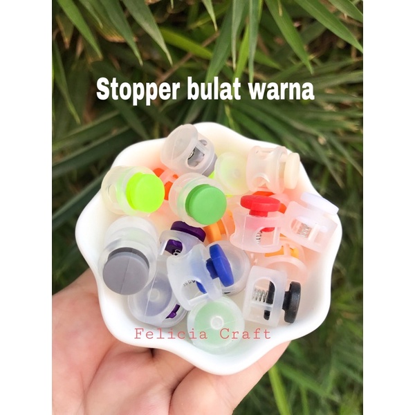 25pcs. Stopper bulat warna transparan