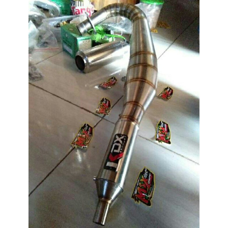 knalpot KDX RX king kolong 3v3 suara super garing stainless