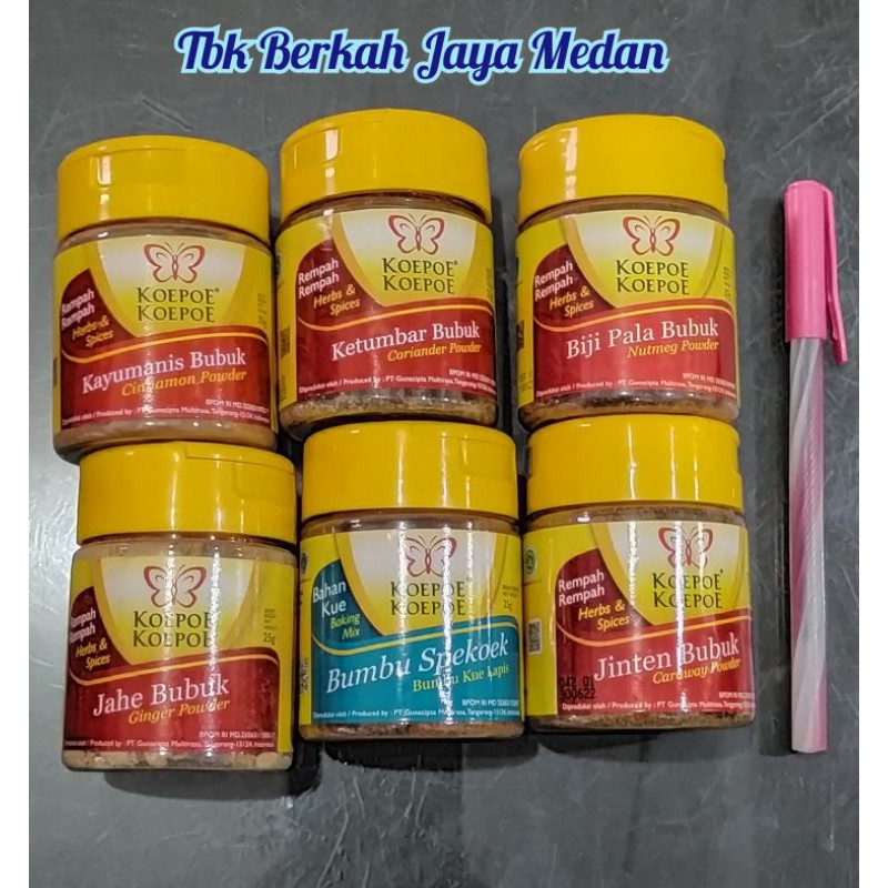 

Kayu Manis/Jahe Bubuk/Ketumbar Bubuk/Jinten Bubuk/Pala Bubuk Koepoe