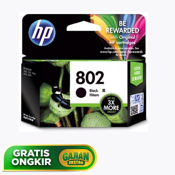 

Tinta HP 802 XL Black Ink Cartridge / Hitam