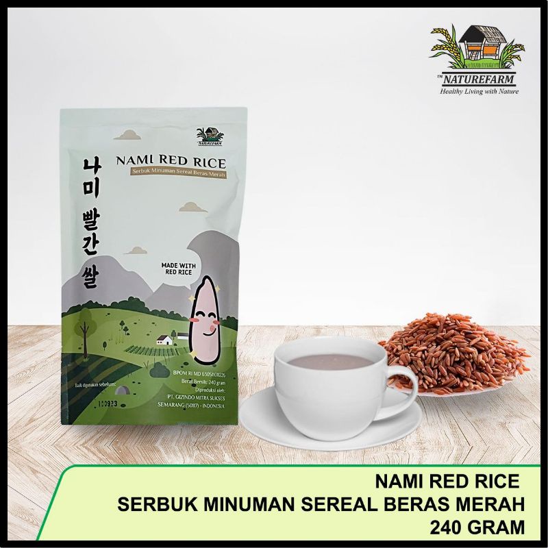 

NAMI RICE MILK NATUREFARM MINUMAN SUSU BERAS MERAH GLUTEN FREE, VEGAN, ORGANIC, LESS SUGAR