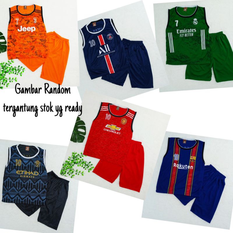 [Ss-6003] Setelan Anak Laki-laki Baju Bola Size 4-6tahun