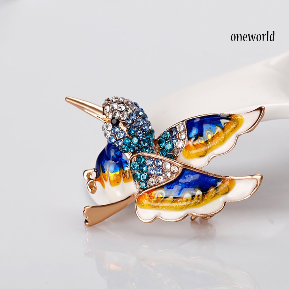 OW@ Fashion Bird Rhinestone Alloy Women's Brooch Pin Dress Sweater Clothes Ornament