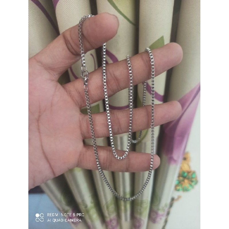 KALUNG TITANIUM MILANO ITALI BIASA WARNA SILVER 2.0