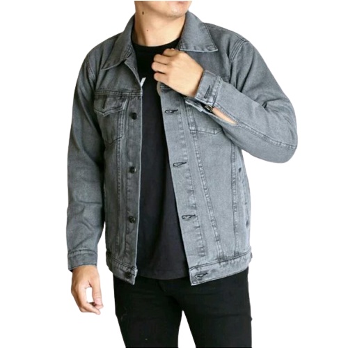 Jacket Denim Laki Laki Jaket Jeans Dewasa Jeket Jeans Standard Pria M L XL XXL Jumbo