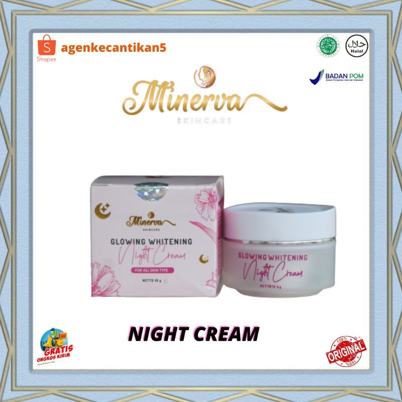 ready night cream Minerva skincare / Minerva skincare BPOM / melembabkan wajah
