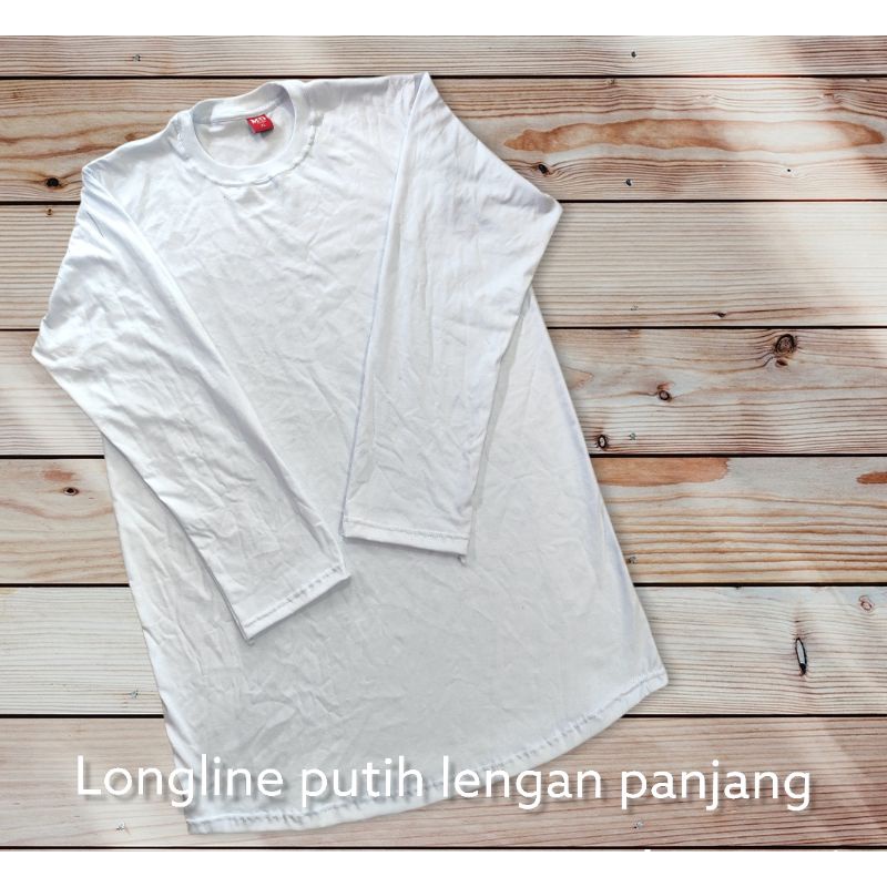 kaos longline lengan panjang