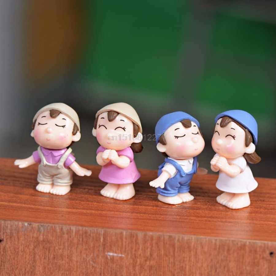 Miniature Lover Figures - Blue &amp; Pink Couple (2pcs)