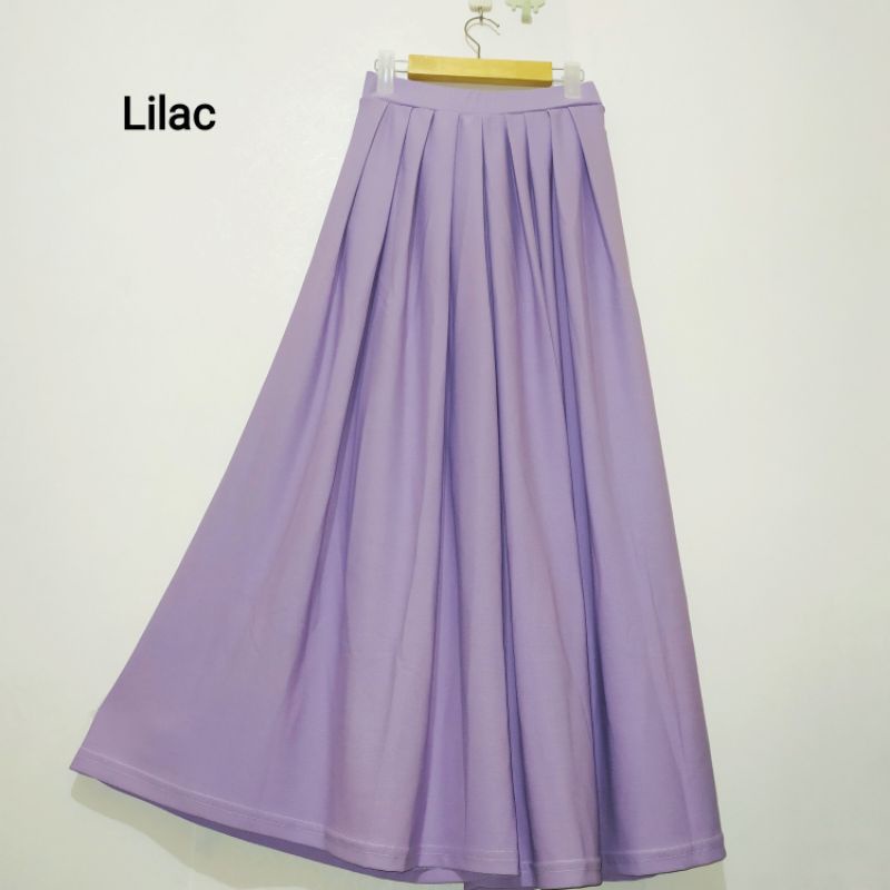 KULOT POLOS PREMIUM MODEL JATUH LURUS JUMBO  ALLSIZE MUAT S M L Xl  XXL-lilac