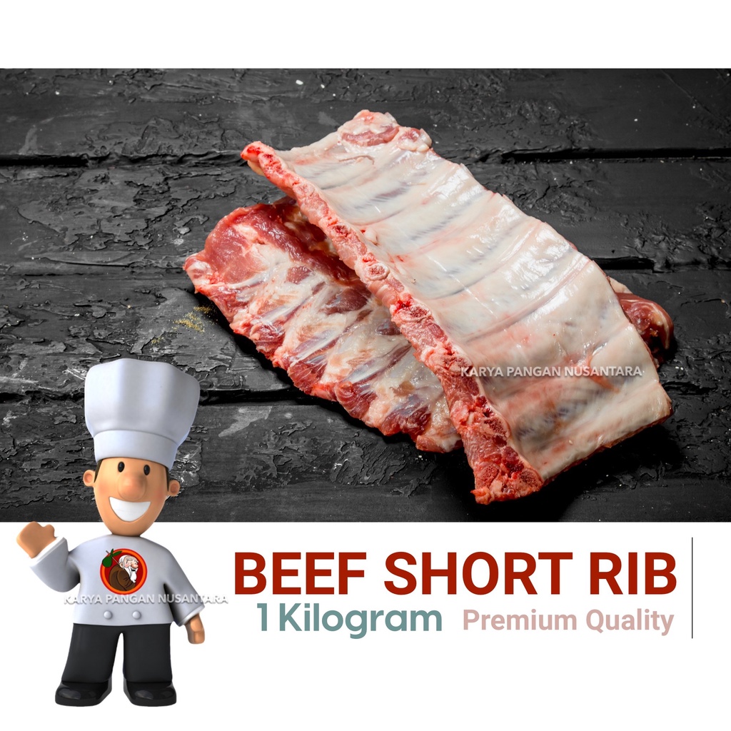 

DAGING IGA SAPI DAGING SAPI BEEF SHORT RIBS AUS SHORT RIB BONE IN 1 KG