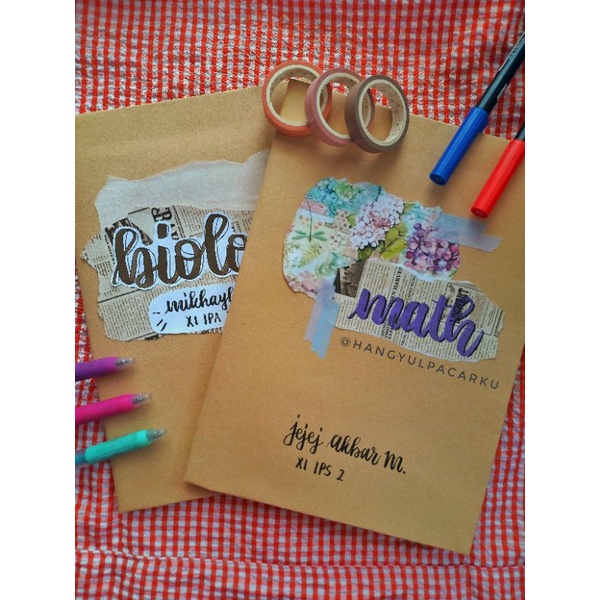 Sampul Buku Vintage / Sampul Buku Aesthetic / Handmade
