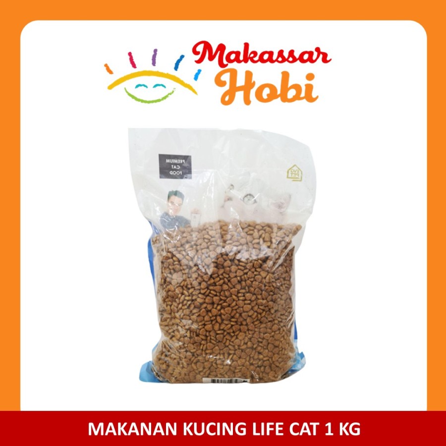 Life Cat Repack 1kg 1 Kg Makanan Kucing Adult Anak Kitten Lifecat Ori