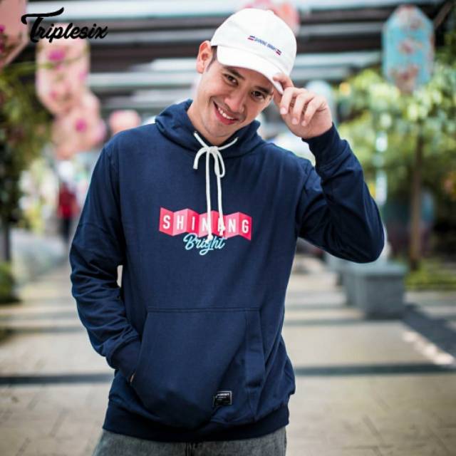 hoodie shining bright navy original premium