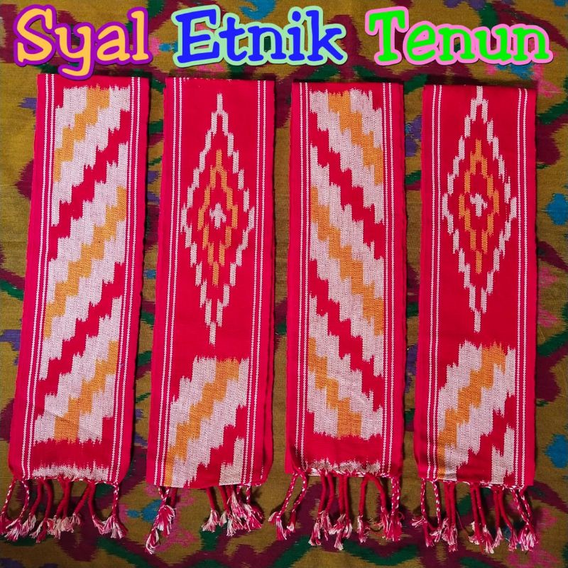 Syal tenun, Syal etnik tenun, syal motif insang