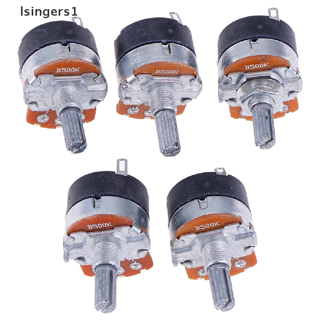 (lsingers1) 5pcs Potentiometer Karbon B500K WH138-4 Ohm Dengan Saklar