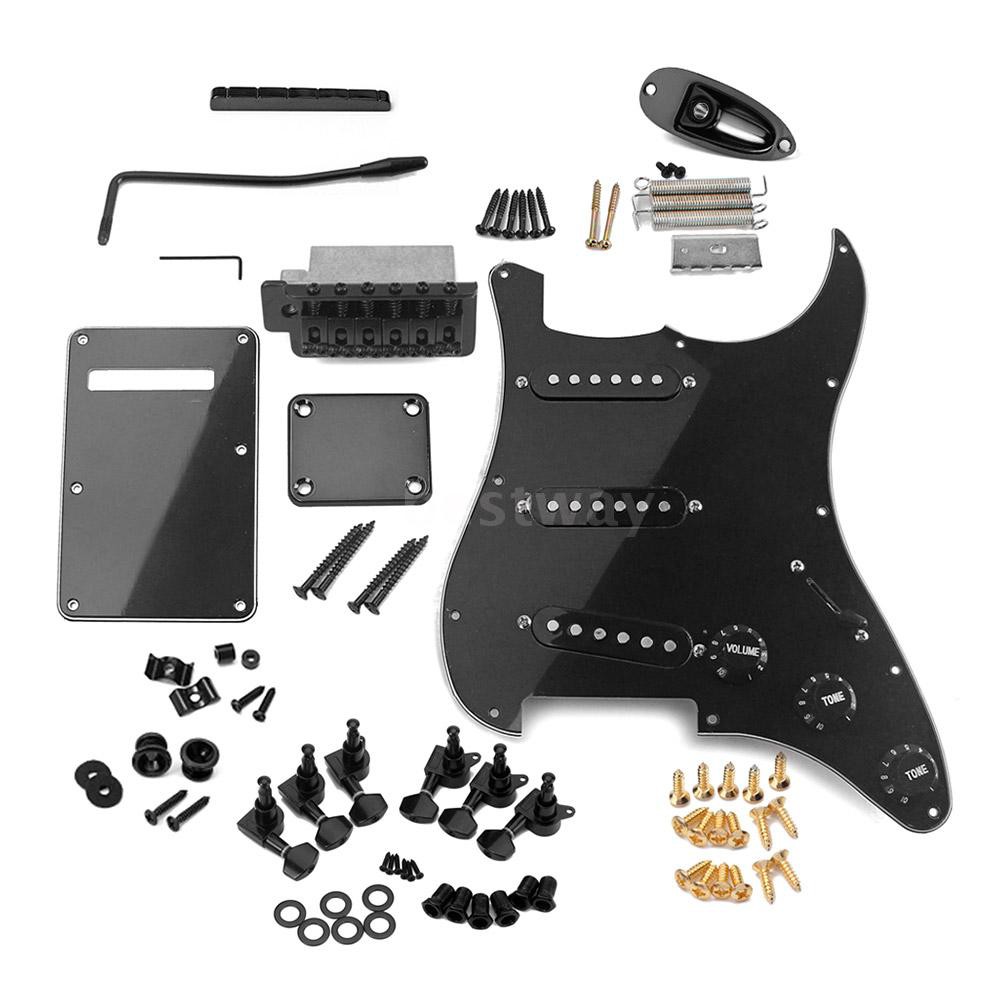 S-Style Electric Guitar Kit - B W S St Style Electric Guitar Full Set Diy Accessory Kit Including Prewired Pickguard Bridge Sss Pi Shopee Indonesia