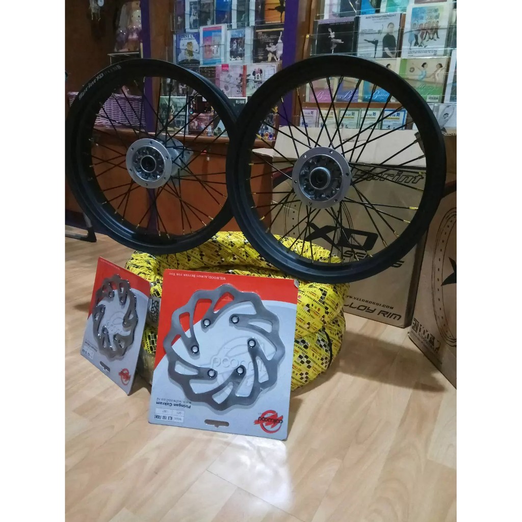 Paketan KLX Supermoto + Ban 17x250x350 MOTIF DAN MERK BAN TERGANTUNG STOCK GUDANG