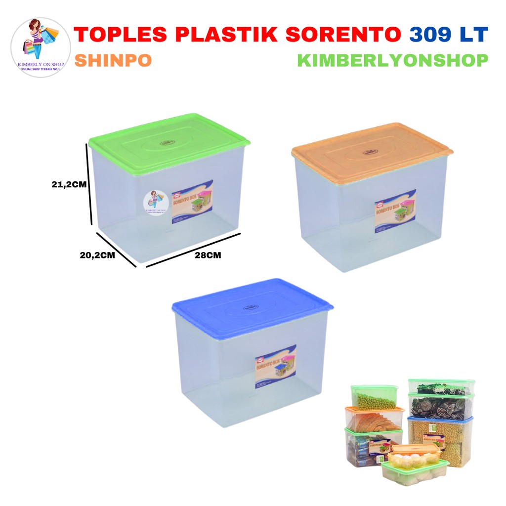 Toples Plastik Tempat kue 10 L Sorento 309 LT Shinpo