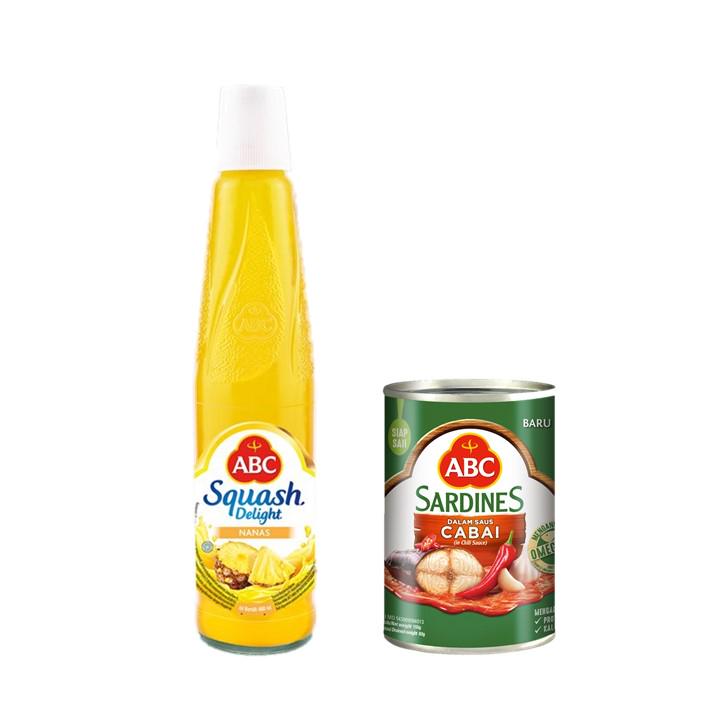 

ABC Sirup Squash Delight Nanas 450 mL + Sarden Saus Cabai 425 gr