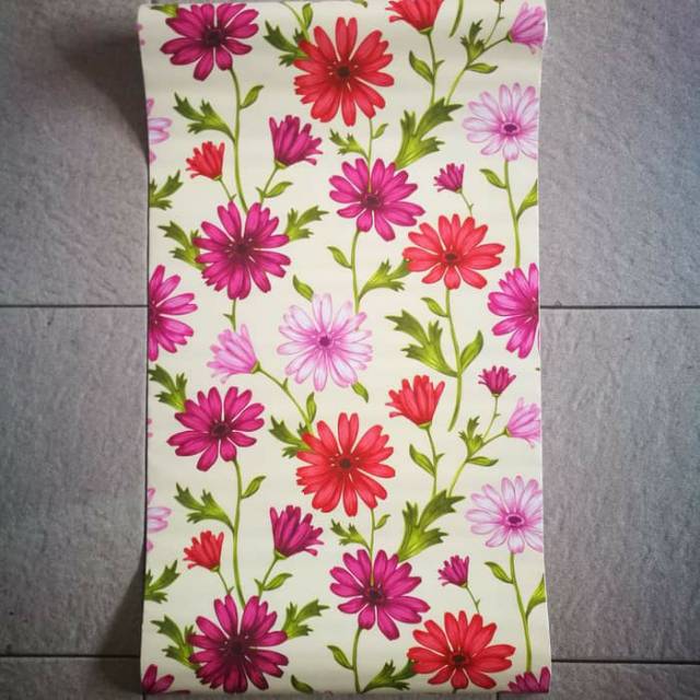 Wallpaper Bunga Warna Vintage Good Quality Kode W1096 Shopee