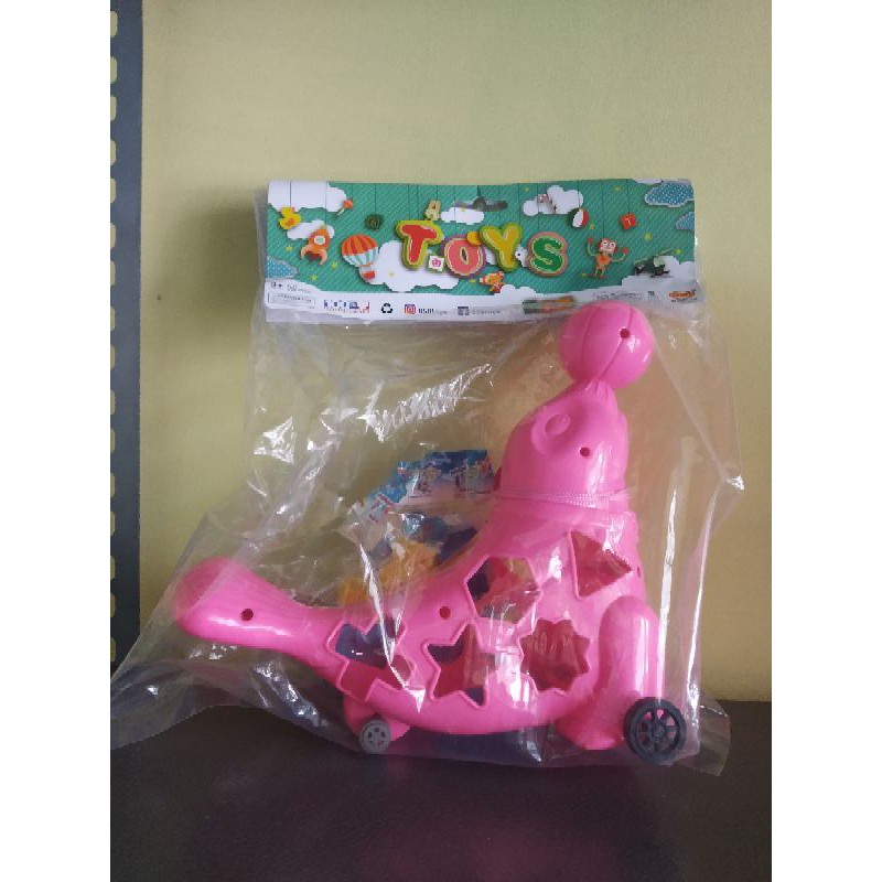 Mainan edukasi Mainan bongkar pasang bentuk singa laut