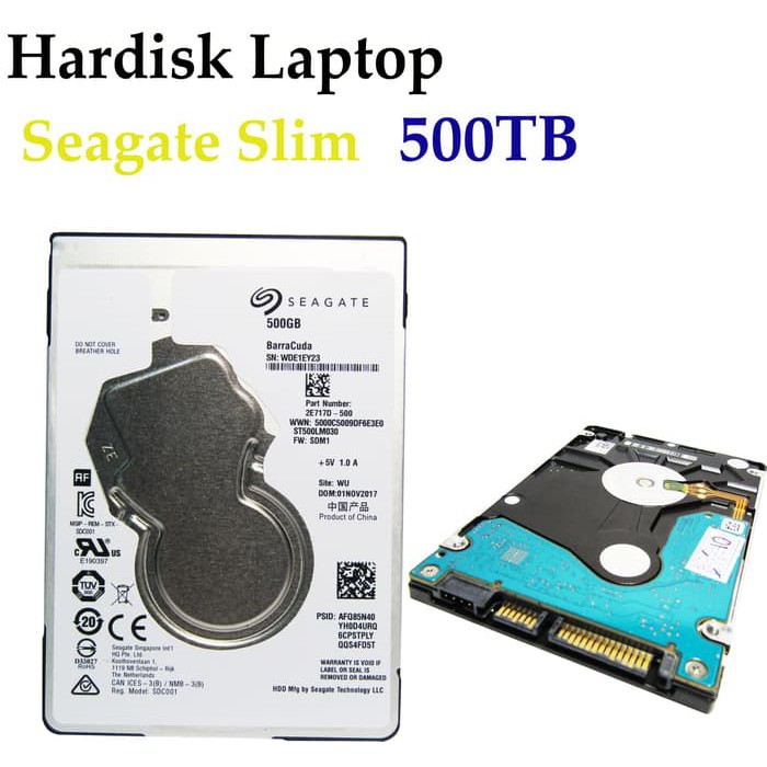 Hardisk Internal Laptop 500GB Seagate Slim Baracuda USB 3.0