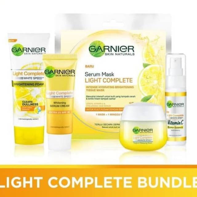 Satu Set Garnier Light Complete Bundle & Garnier Light Complete Cream