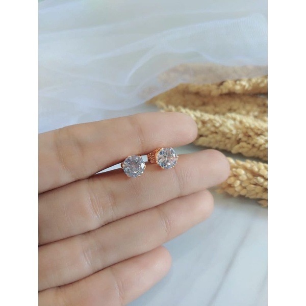 Anting Tusuk Titanium lapis emas mata satu nagita ATN2