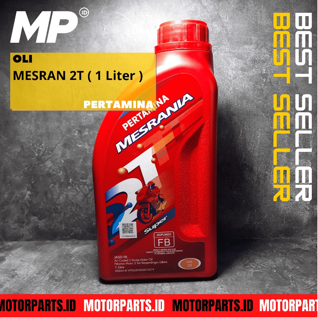 Oli Mesin Motor Mesran 2T 1 Liter Original | Oli Pertamina 1l