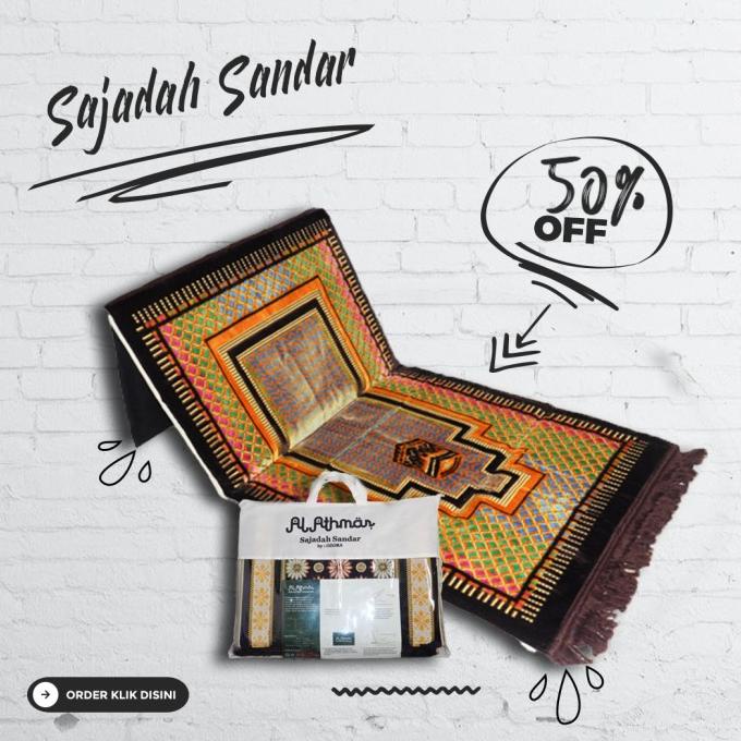 Sajadah Sandar AL-ATHMAR Bulu Sandaran Lipat sandaran turki