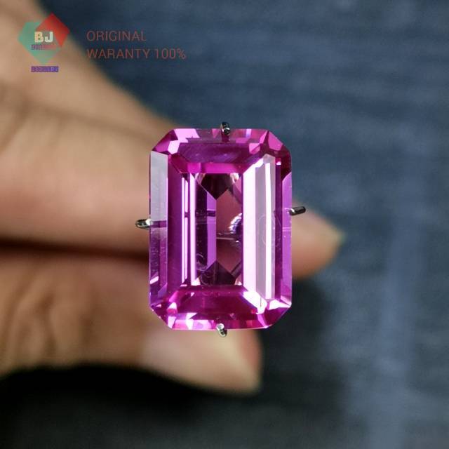 KING Ruby Pink Rose 14MM- 18MM High quality 9 Mohs Emerald Cut